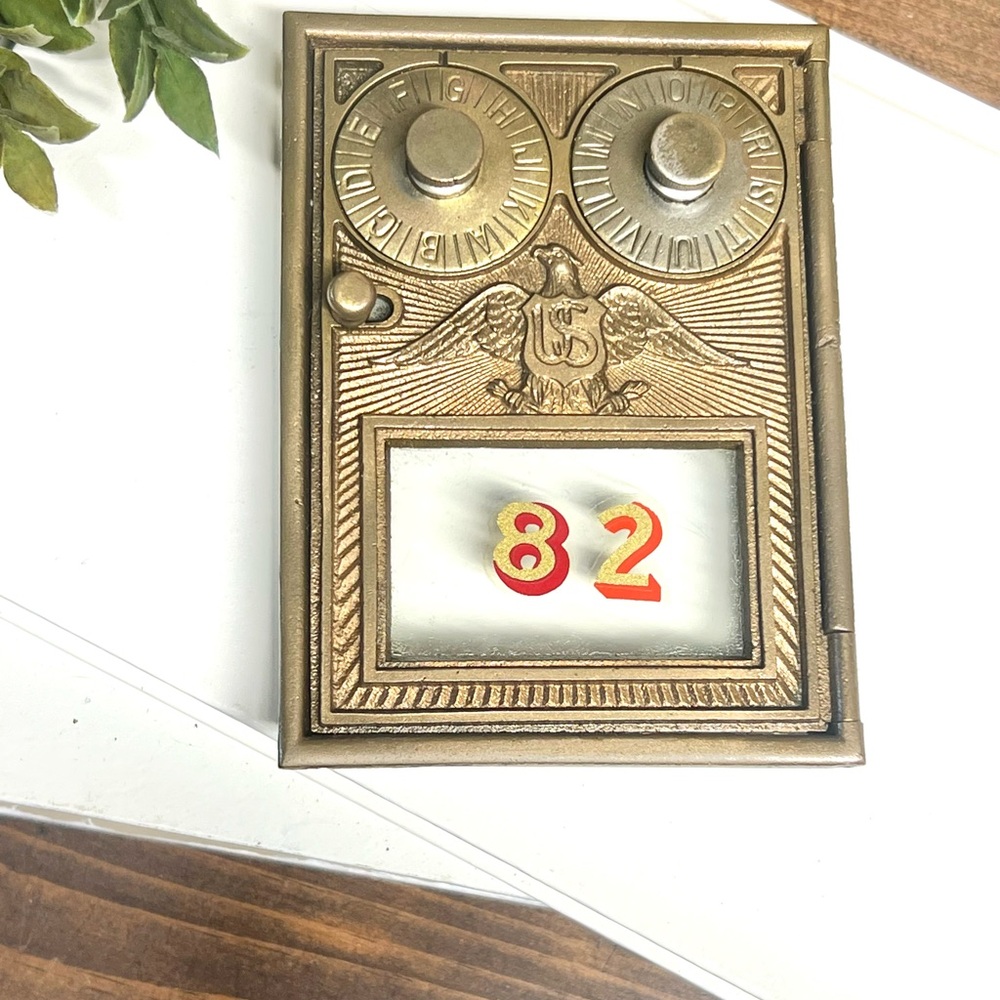 Corbin brass U.S. Post Office box door